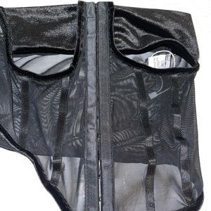 Sexy see-through mesh corset top